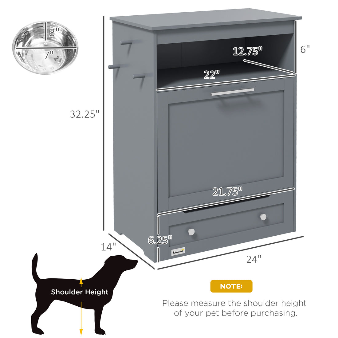 Pet Feeder Stations with Food Storage Containers