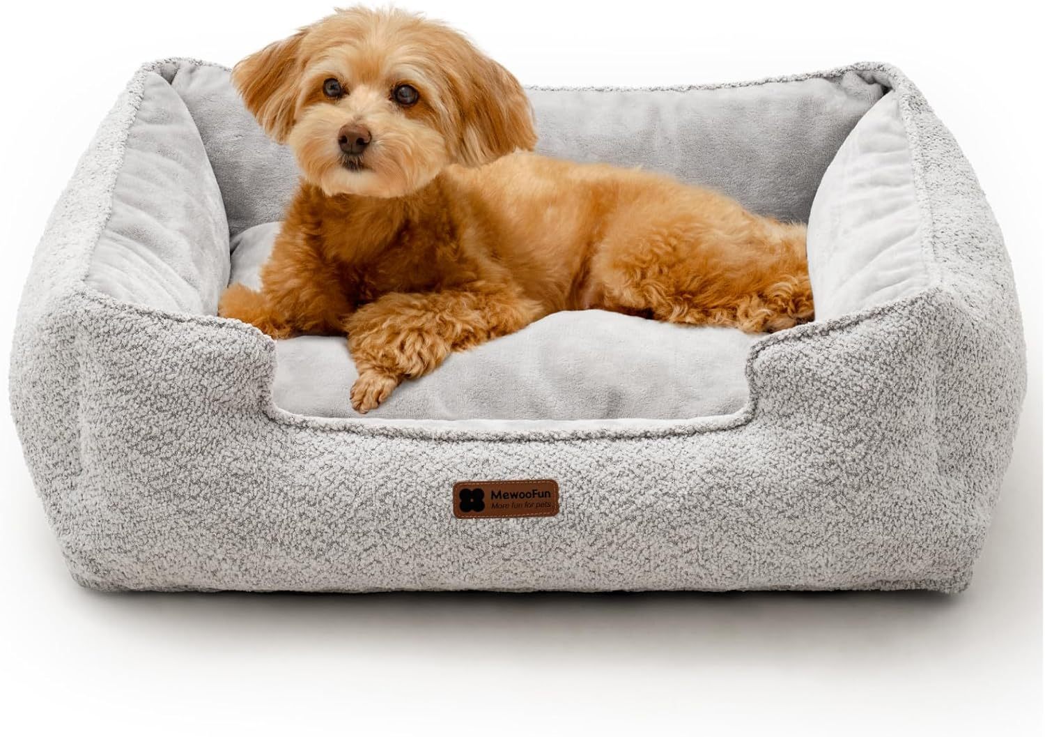 Washable Rectangle Pet Bed With Anti-Slip Bottom