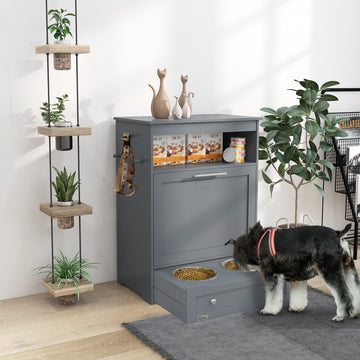 Pet Feeder Stations with Food Storage Containers