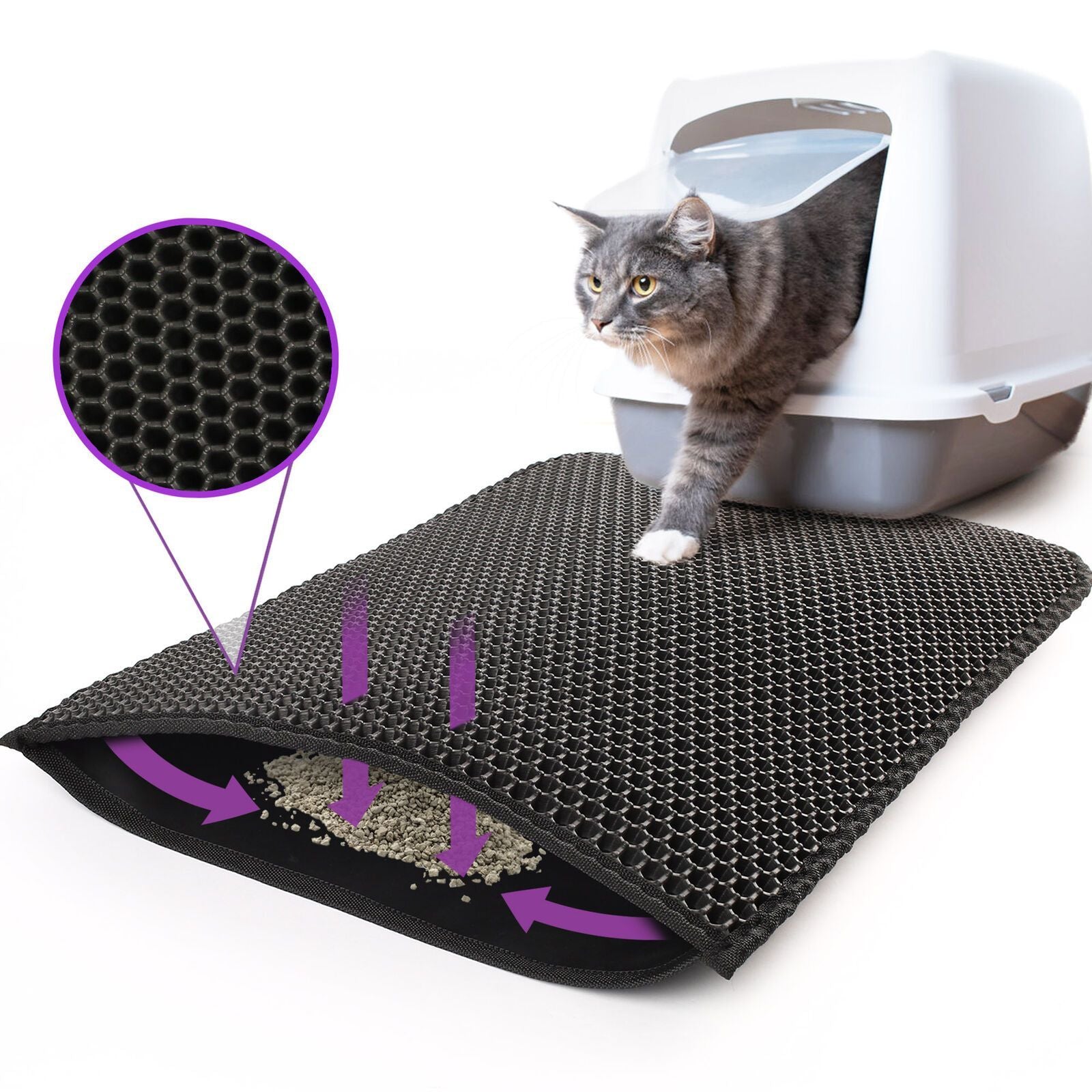 Honeycomb Double Layer Waterproof Litter Mat