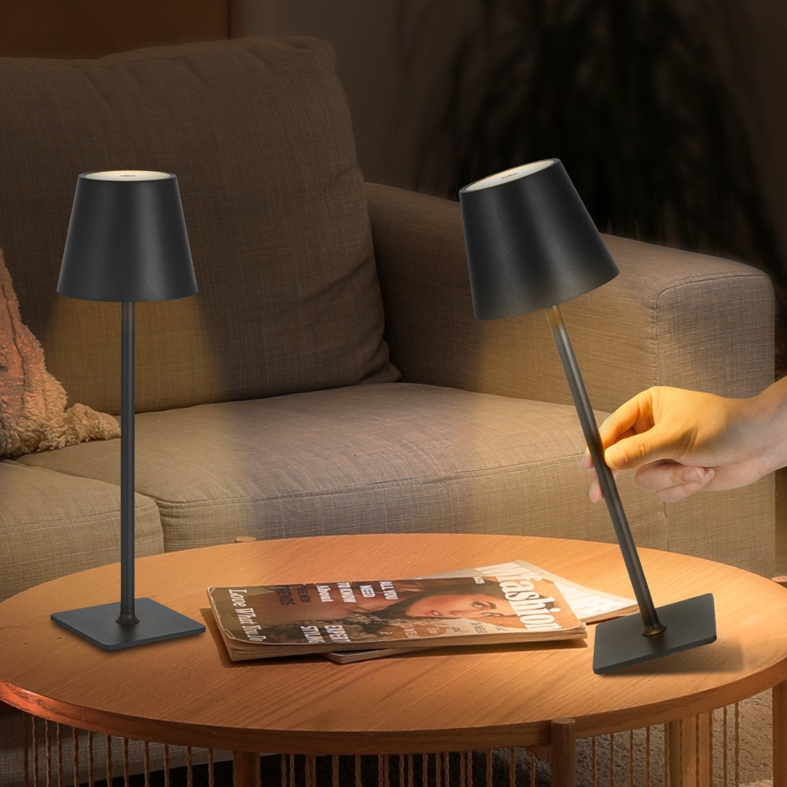 2-Pack Cordless Table Lamp